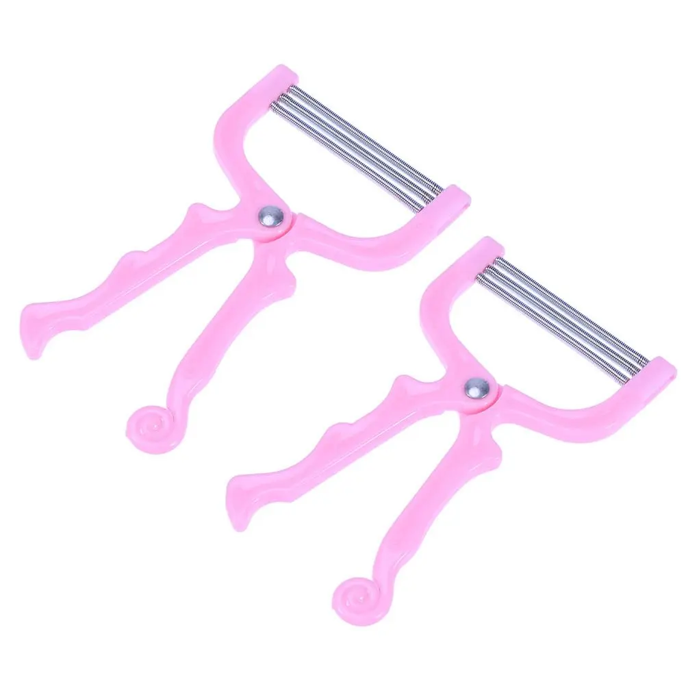 Facial Hair Remover for Women, 2PCS Spring Epilator Threading Tool Set, Manual Face Hair Removal Tool for Upper Lip, Chin, Cheeks & Peach Fuzz