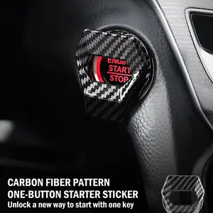 Universal Car Engine Start/stop Button Protector Cover, Anti-Scratch Interior Design, Automotive Accessories for All Cars