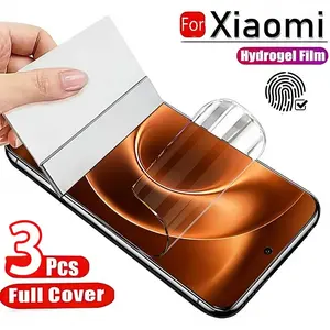 3pcs For Xiaomi Series Hydrogel Protective Film, Self-Healing Bubble-Free Design, Anti-Glare, Fingerprint Touch Sensitive, Tpu Material