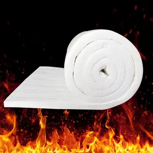 Ceramic Fiber Blanket Fireproof Insulation Baffle Rated to 2400F Size 24"x12" 1" Thick High-Temperature Resistance for Pizza Oven Stoves Kilns Forges Pipes Insulation