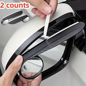 Automotive Blind Spot Rearview Mirror, Car Rearviewmirror with Rain Resistant Eyebrows, Carbon Fiber Car Side Mirror, Multifunctional 2-in-1 Rearview Mirror, Safe Driving Mirror, Car Accessories, Car Safety, Car Parts, Blindspot Mirrors