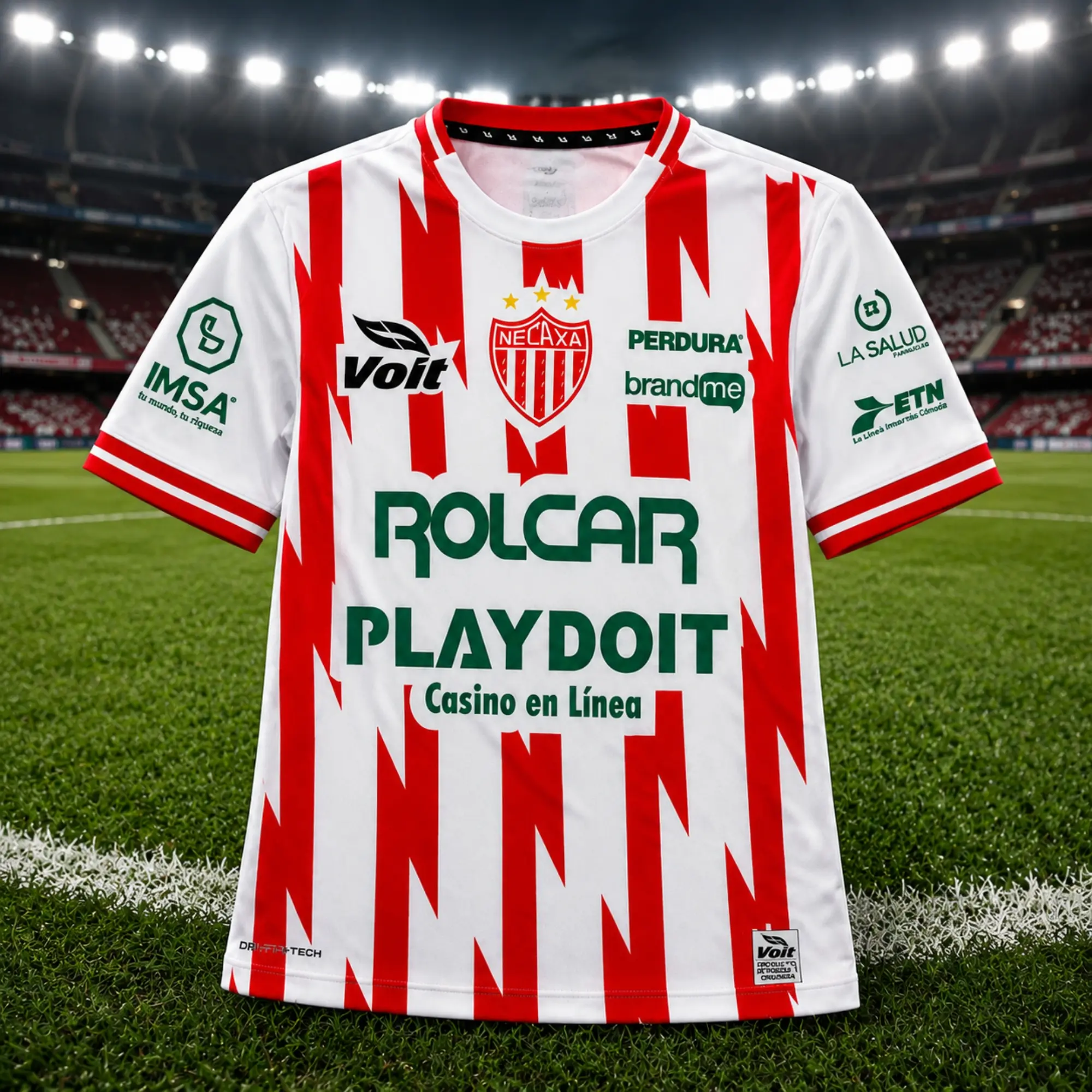 Club Necaxa 2026-27 Home Soccer Jersey Shirt, Liga MX Fan Gear, Quick-Dry Short Sleeve Mexico Soccer Jersey, Breathable Game Day Sports Top