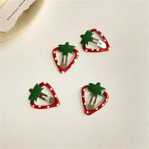 Strawberry Hair Clips, Metal Hairpin, Designer Hair Clip, Creative Hairpin, Girlish Hair Clip.