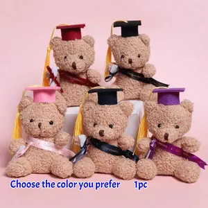 Bear Doctor Plush Toy, Graduation Gift for Students, Graduation Party Decoration, Handheld Flower Arrangement, Graduation Bear Decorations, Cute Teddy Bear