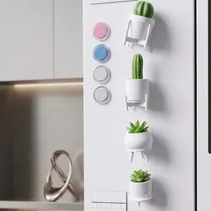 Set  4 piezas Imanes para nevera mini plantas