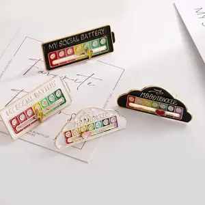 New Sliding Mood Switching Brooch Social Power Clip Decoration Valentine's Day Couple's Versatile Clothing Accessories