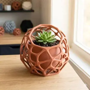 Modern Geometric Planter - Unique Honeycomb Design for Succulents & Plants - Perfect for Home Decor & Gardening Enthusiasts