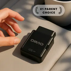 DIMO Smart Family Pack OBD2 Vehicle Tracker with Real-Time Location (2 Devices) | Wireless Scanner, AI-Powered Diagnostic Tool for Check Engine Light & 9000+ Error Codes | Track Driving Habits & Accurate Speed History, Set of 2