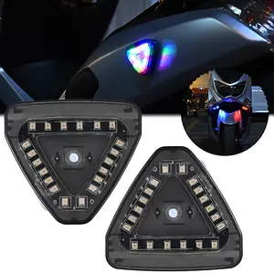 2PACK Car Solar Navigation Light, 6 Modes, LED Wireless Anti-Rear-End Flash Light, Car Warning Cruise Light, LED Decorative Light Atmosphere Lamp, Easy to Install