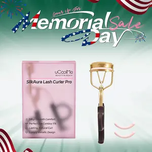uCoolMe Silkaura Pro Eyelash Curler - Beauty Tool with Silky Smooth Comfort, Perfect Eye Contour Fit, Lasting Curl, Luxury Metallic Design, Single Item Summervibes