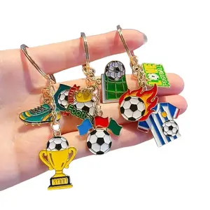 Metal Soccer Winner Trophy Keychain, Sports Fan Fashion Keyring, Mini Football Trophy Key Chain, Stylish Sport Accessory, Perfect Party Favors and Gift for Soccer Lovers