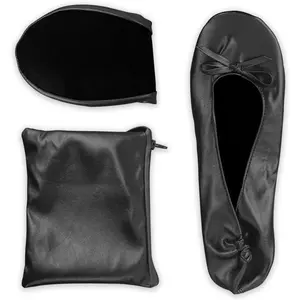 Women's Stylish Foldable Ballet Flats for Wedding/Travel, Portable Roll-Up Bridesmaid Shoes with Carrying Pouch Footwear Girl Running Flatform