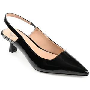 Journee Women's Paulina Wide Width Pumps Patent/Black 7W
