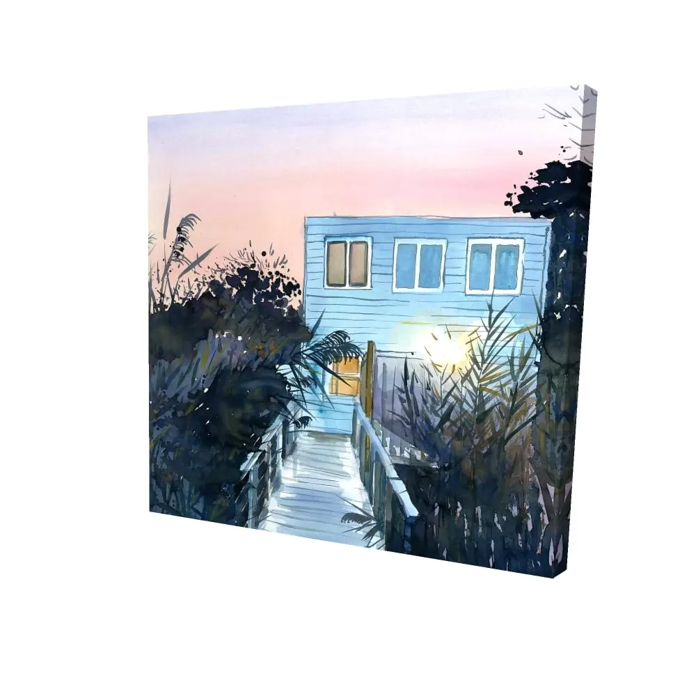 Begin Home Decor 2080-2424-CO144 24 x 24 in. Beach House Botanical Canvas - American Bedroom Wall Art
