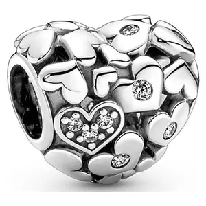 Pandora Sparkling Openwork Heart Charm 791061C01