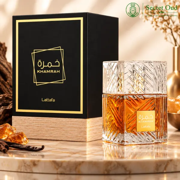 Lattafa Khamrah Unisex Alcohol-Based Liquid Perfume - Rich Arabic Aromatic Spicy Scent, Highly Scented, Strong Scented, Long Lasting Perfume, Single Item