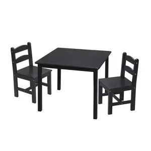 Giftmark  Childrens Square Table with 2 Matching Chairs - Espresso