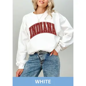 Indiana Basketball Comfort Colors Sweatshirt, Vintage Graphic Text Tee, Retro Game Day Outfit, Unisex, Fans Gift