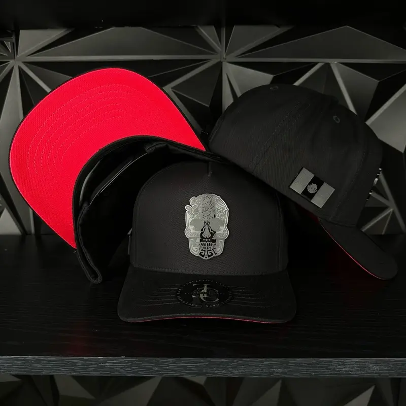 Mexico skull SnapBack hat-black/red Mexico skull SnapBack hat-black/red