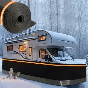 Rv Skirting for Travel Trailer Rv Skirt Iron Mesh at The Bottom Rv Covers, Easy Installation Skirting for Mobile Home Exterior, Rv Winter Skirting Thickening (38 in Tall, 85 FT)