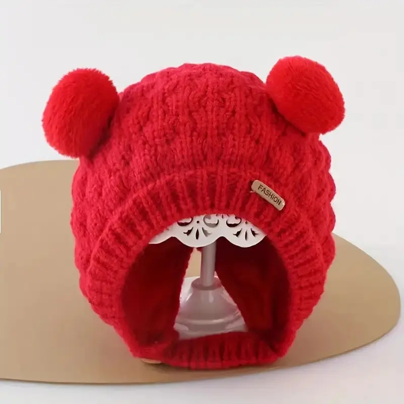 Red-FASHION Button Ball Cap