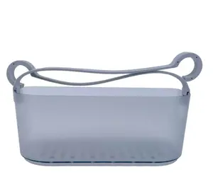 Shower Caddy - Charcoal with 2 Shelves, GRS Material, Over Shower Head or Door Mount, Charcoal