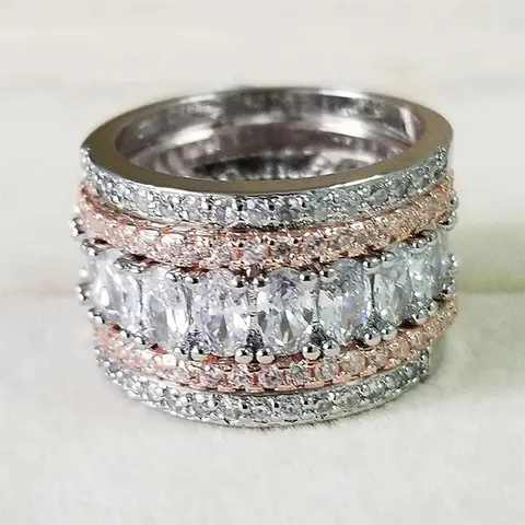 Artificial Crystal & Rhinestone Decorated Ring, Fashion Promise Ring, Fashion Accessories for Women, Trendy All-match & Exquisite Jewelry for Birthday Gift, Elegant Rhinestone Ring, Sparkling Rings, Beautiful Rings