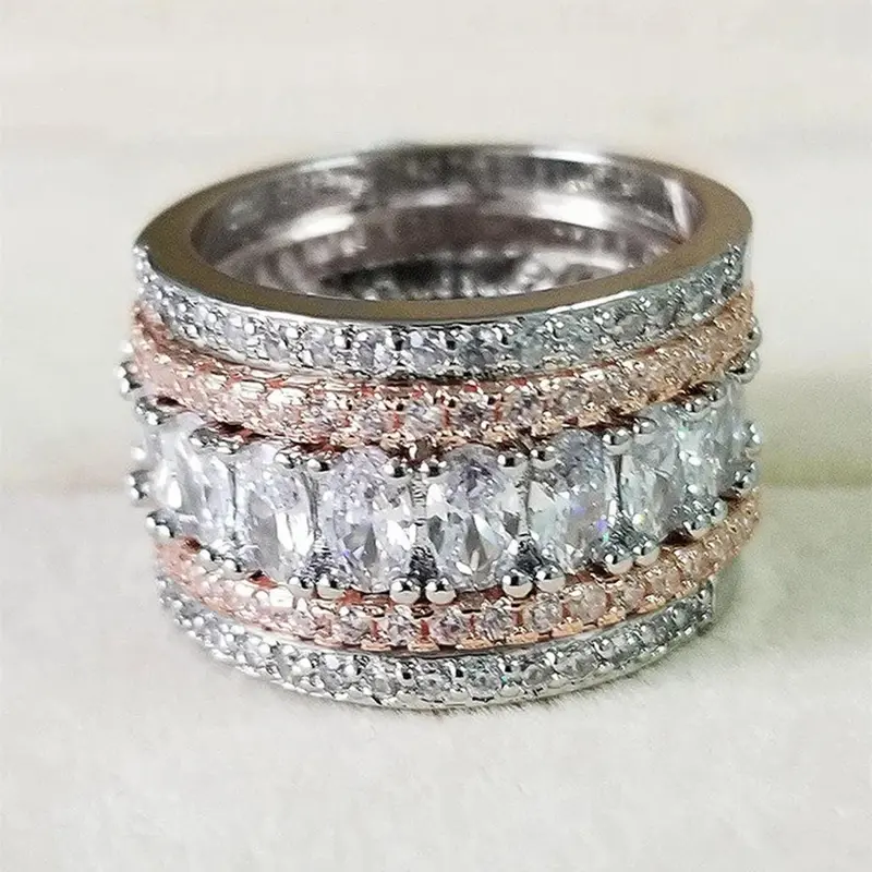Artificial Crystal & Rhinestone Decorated Ring, Fashion Promise Ring, Fashion Accessories for Women, Trendy All-match & Exquisite Jewelry for Birthday Gift, Elegant Rhinestone Ring, Sparkling Rings, Beautiful Rings