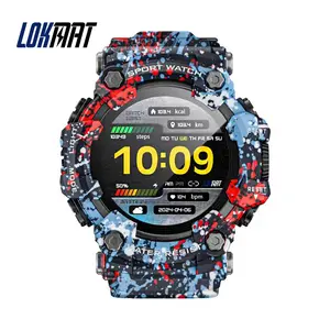 Camouflage Outdoor Sports Watch LED Light SOS Function Information Reminder Bluetooth call Music Playback Compass