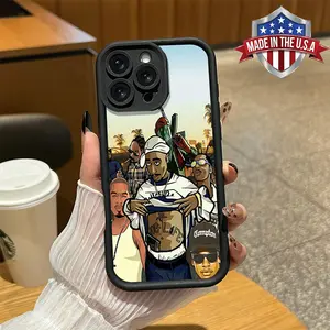 Cool Tupac 2Pac Hip Hop Rap Character Pattern Phone Case for iPhone Samsung 17 16 15 14 Pro Max 13 12 11 XR XS Plus Air Galaxy S26 S25 S24 S23 S22 Ultra Plus FE Shockproof Anti Drop Anti Scratch Durable Impact Resistant Soft TPU Cover gift for boy girl