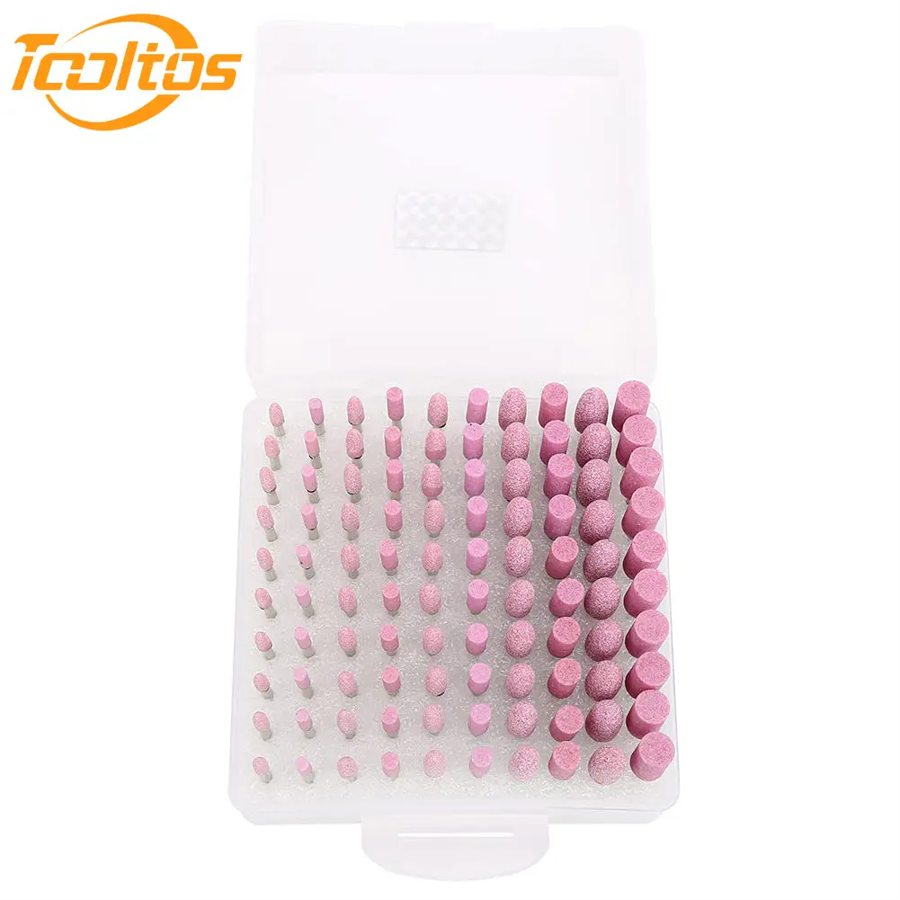 100PCS Grinding Stone Bits for Rotary Tool | 1/8" Shank Abrasive Mounted Points Set