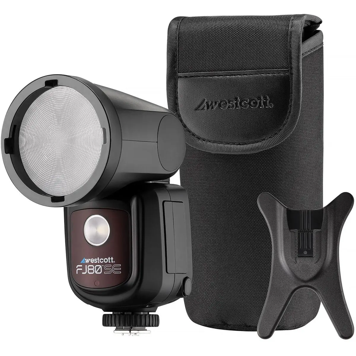 Westcott FJ80-SE M Metal Speedlight Flash with Multi-Brand Camera Mount, 80Ws Power, Wireless Function, Memory Storage - Camera Photography Accessories, Portable