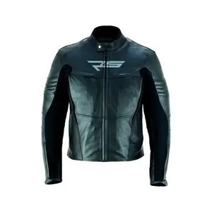 Liam Men Cafe Racer Leather Motorcycle Jacket Premium Cowhide Protective Biker Gear