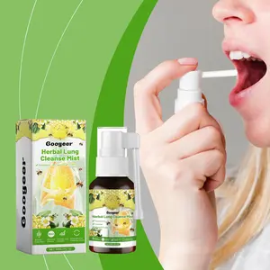 Googeer Lung Herbal Cleansing Spray (Entrance): Herbal Lung Cleansing Spray, Throat Freshening Treatment Spray、304 throat spray Mouth Freshener breath spray Green Oral
