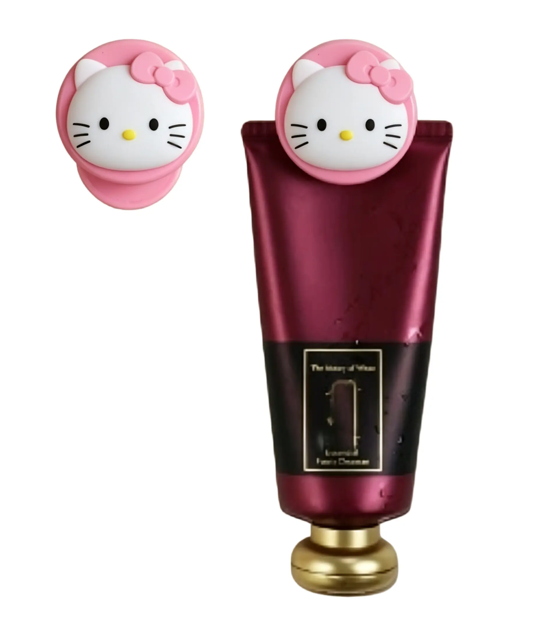Sanrio Hello Kitty Toothpaste Holder, Cute Character Bathroom Organizer, Plastic Toothbrush Toothpaste Storage Stand for Vanity Countertop Bathroom Decor
