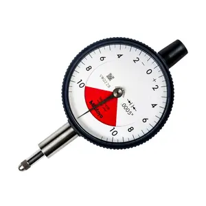 Mitutoyo 0.02 in 1-Revolution Flat Back Dial Indicator - Dust-Resistant, Shock-Proof, Hard-Coated, Error-Free, Limit Hands Clamping Design for Office Stationery Supplies