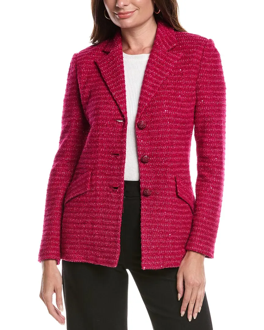 St. John Inlaid Sequin Tweed Jacket