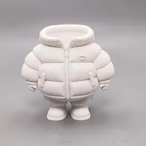 3D Printed Down Jacket Desk Organizer, Pencil Holder, Dried Flower Vase, Realistic Fun Design, Adds Atmosphere to Your Desk