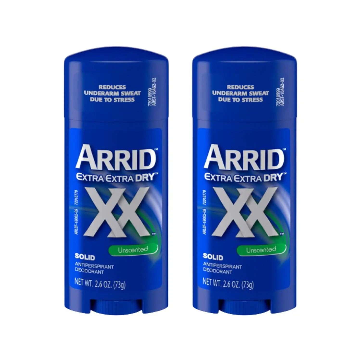 ARRID XX Anti-Perspirant Deodorant Solid Unscented 2.6 oz ( Pack of 2)