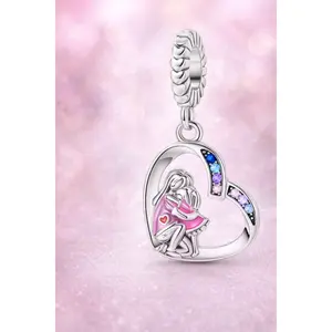 Mother & Daughter Charm – S925 Heart Pendant