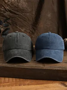 Unisex Outdoor Casual Fashion Adjustable Size High Quality Hat Baseball Cap, Solid Color Retro Design, Perfect for Daily Wear & Stylish