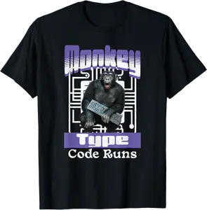 Full-Stack Developer Software Engineer Funny Monkey Coding T-Shirt - Nicolekhach Shop 66B0F2J9NGLW