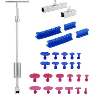29 count  Dent Repair Kit - 2 in 1 Paintless Dent Puller with T-bar, 22 Glue Puller Tabs for  Metal Surface Dent Removal