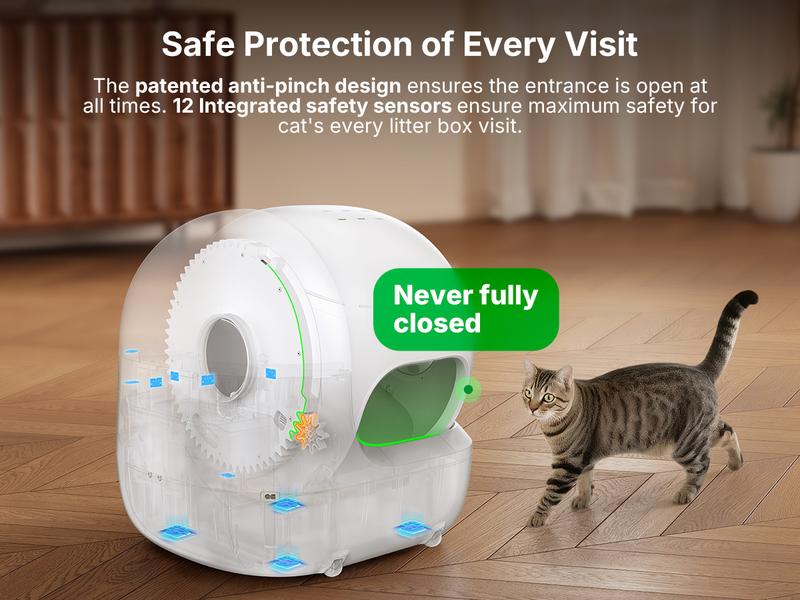 PETKIT PUROBOT MAX PRO2 AI-Camera Self Cleaning Cat Litter Box, 210° Wide Angle Lens, Automatic Cat Litter Box for Multiple Cats, 5G&2.4G WiFi/App Control/Odor-Free