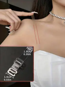 10 Pairs Women's Clear Bra Straps, Adjustable Invisible Replacement Straps, Elastic Strap for Full-Bust Support, Compatible with Lingerie