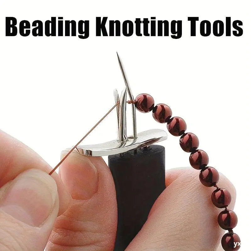 1pc Jewellery Bead Knotting Tool For Knotting Safety Beads, Pearl Jewellery Making Tools, Professional Bead Knotting Tool For Jewellery Crafts Making Beading Tools, Decoration Making Tools, (Black/White Are Shipped Randomly)