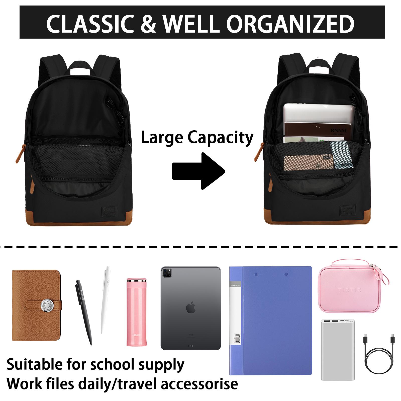 Backpack for Men Women, Anti-Theft Travel Laptop Backpack, Water Resistant 17.3 Inch USB Charging Backpack, Large Capacity Work Commute Bag