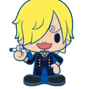 One Piece Sanji Thick Rubber Charm Keychain