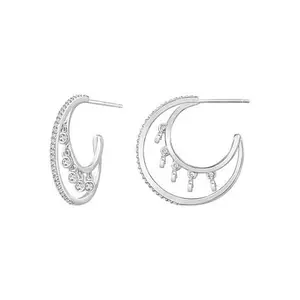 Radiance by Absolute™ 0.99ctw Open Hoop Dangle Earrings