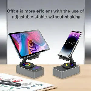 Multi-functional Bluetooth Speaker Phone Holder 1500mAh 360° Foldable HD Sound Non-slip Base for Home Travel Outdoor Use